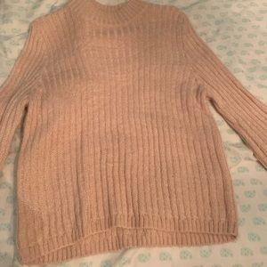 Pink Mock-Neck Sweater